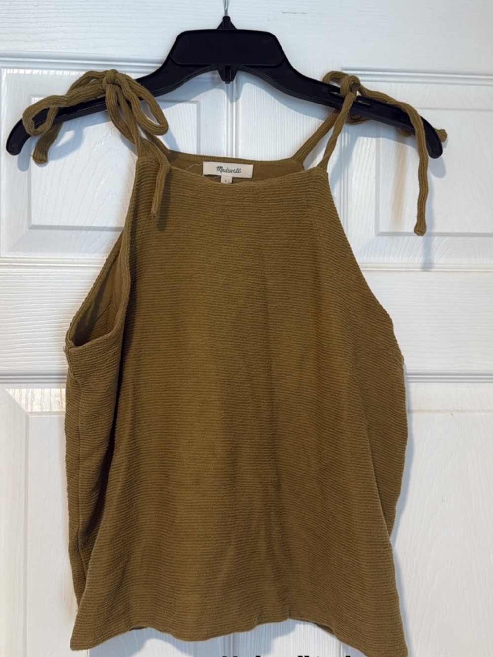 Madewell Olive Tie-Strap Tank
